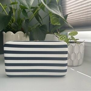 Blue and White Stripe Wallet/Clutch